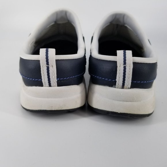 Easy Spirit Women US 8.0 Shoes Mule Clog Slide Slip On Travel Navy Blue Leather - Picture 7 of 14